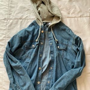 H&M denim jacket with hoodie!